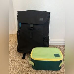 Huhu Everyday Diaper Backpack Black And Cooler Bag